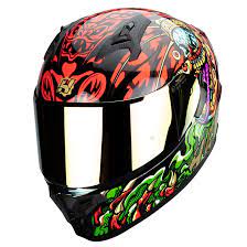 CASCO OBSIDIAN MICTLAN NEGRO ROJO BRILLO